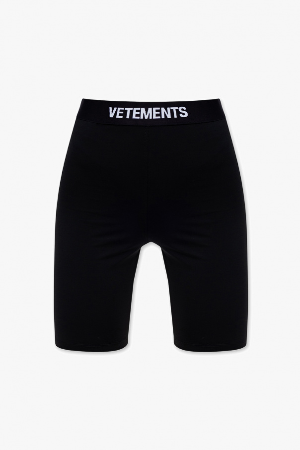 VETEMENTS Short leggings Splatter with logo