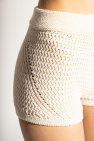 Peace bird detail dress  Rib-knit shorts