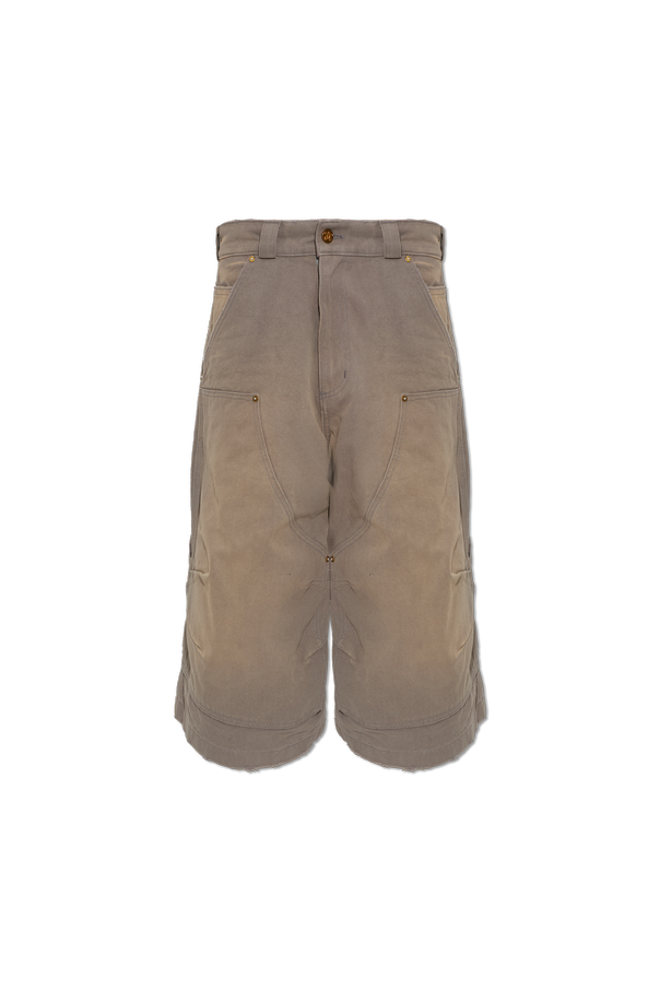 Willy Chavarria Vintage-effect denim shorts