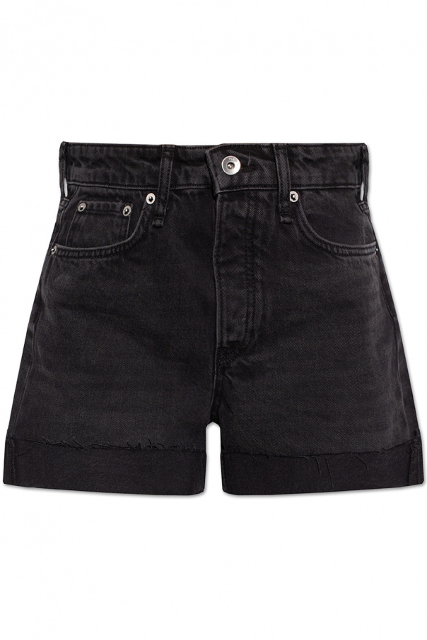 Button Detail Smart Denim Shorts  Denim shorts