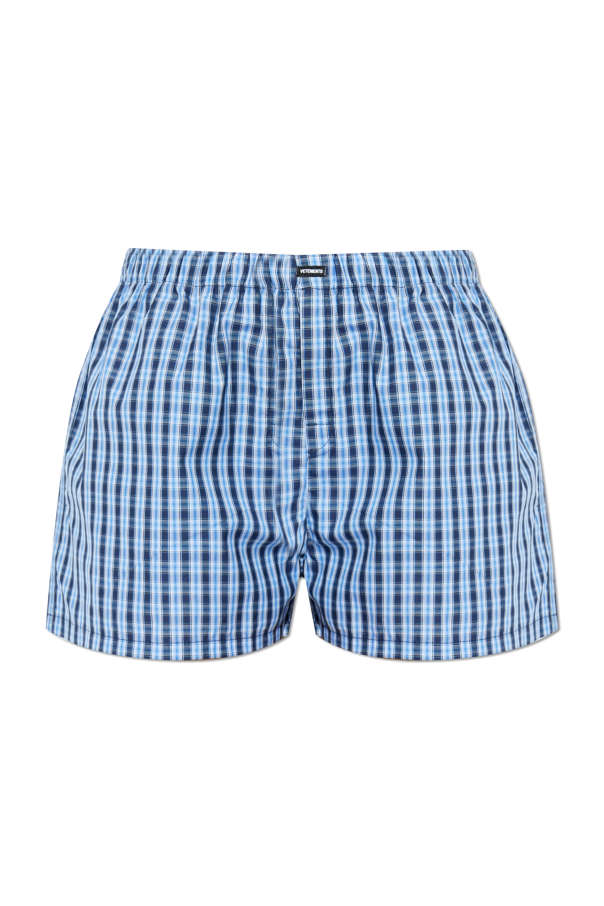 VETEMENTS Plaid pattern shorts
