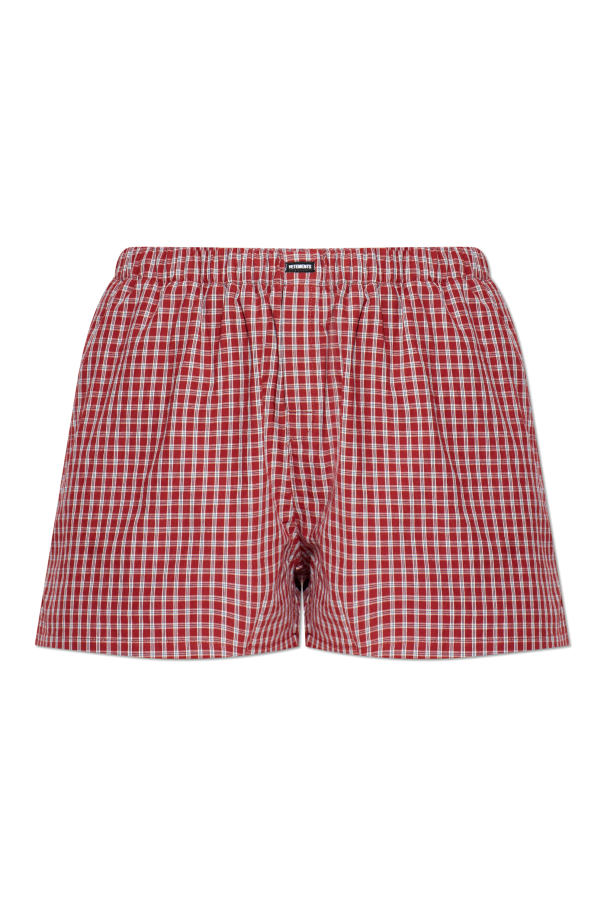VETEMENTS Plaid pattern shorts