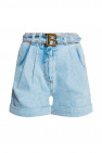 Balmain Denim shorts with belt