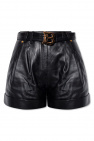 Balmain Leather shorts