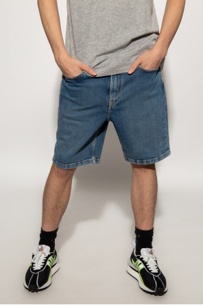 Tommy Jeans Schmal geschnittene Jogginghose mit Flaggenlogo in Weiß ‘Tomboy’ denim shorts