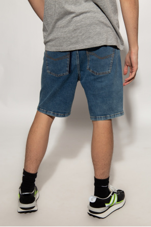 ALYX 9SM distressed low-rise skinny jeans ‘Tomboy’ denim shorts