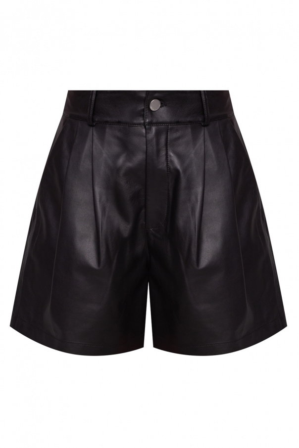 Red Valentino High-waisted leather shorts