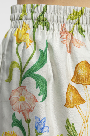 Casablanca Silk shorts with floral motif