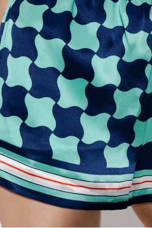 Casablanca Silk dot-print shorts