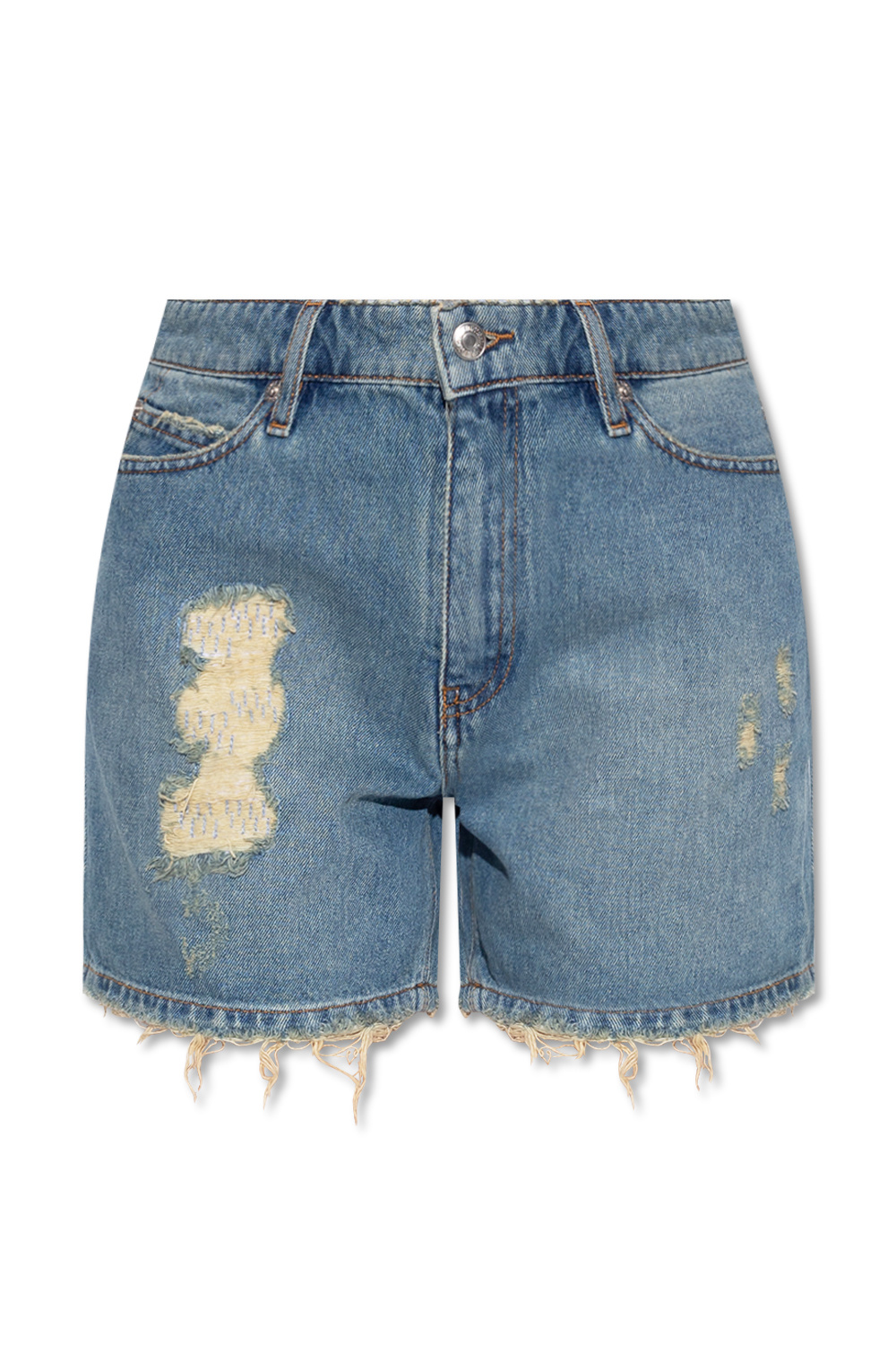 Veste Courte Noire En Jean Déchiré ‘Tomboy’ denim shorts