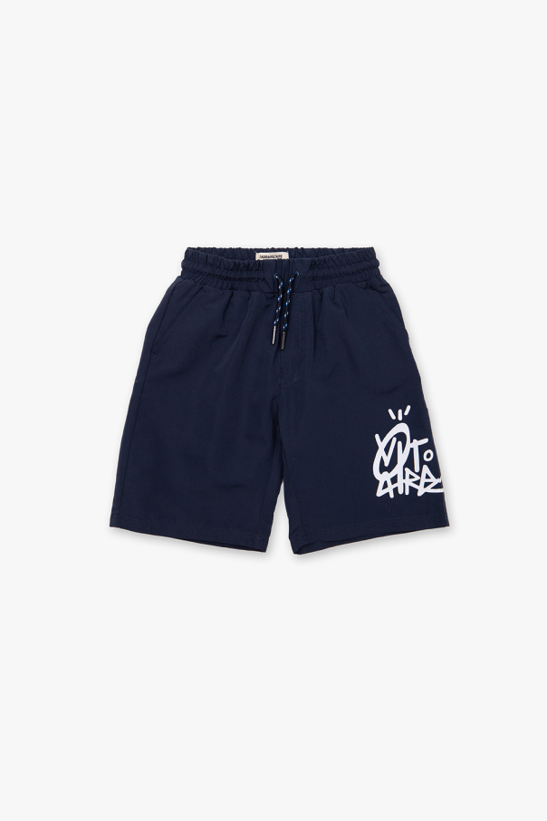 Zadig & Voltaire Kids Swimming shorts Bianco with logo