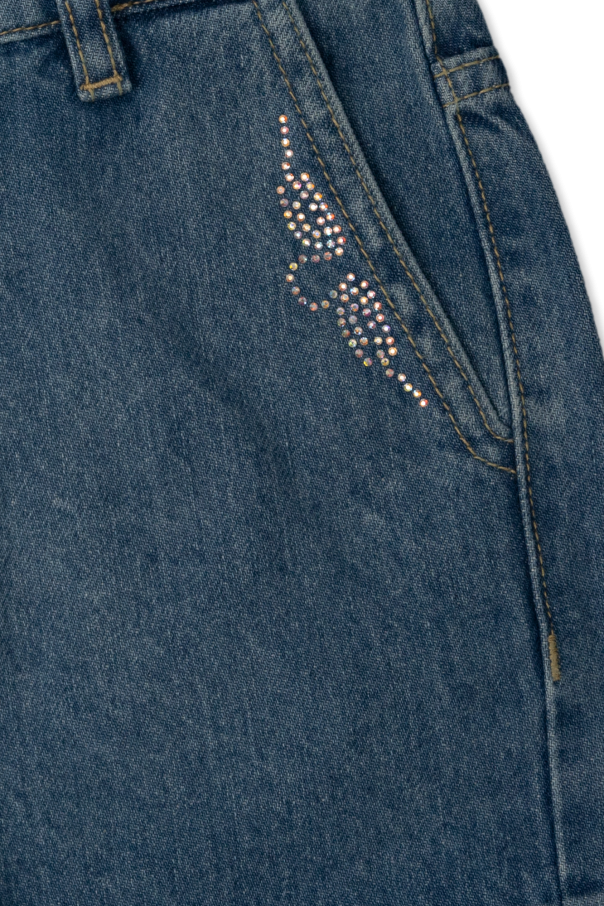 Sartoria Tramarossa slim-cut logo-patch jeans Denim shorts