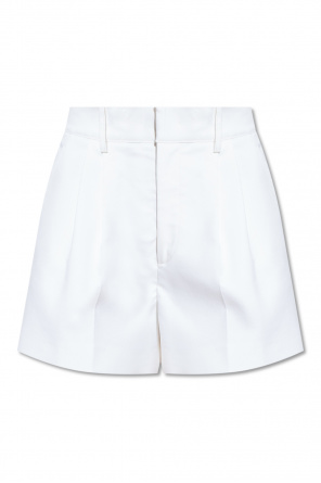 red valentino high-waisted shorts