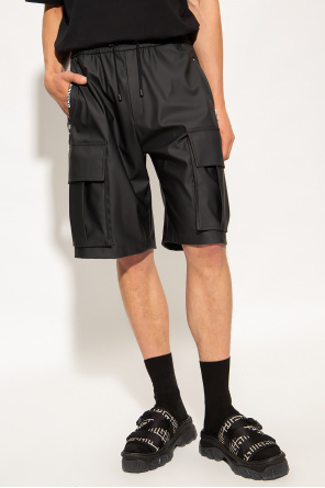 balmain logo-embossed Shorts from vegan leather