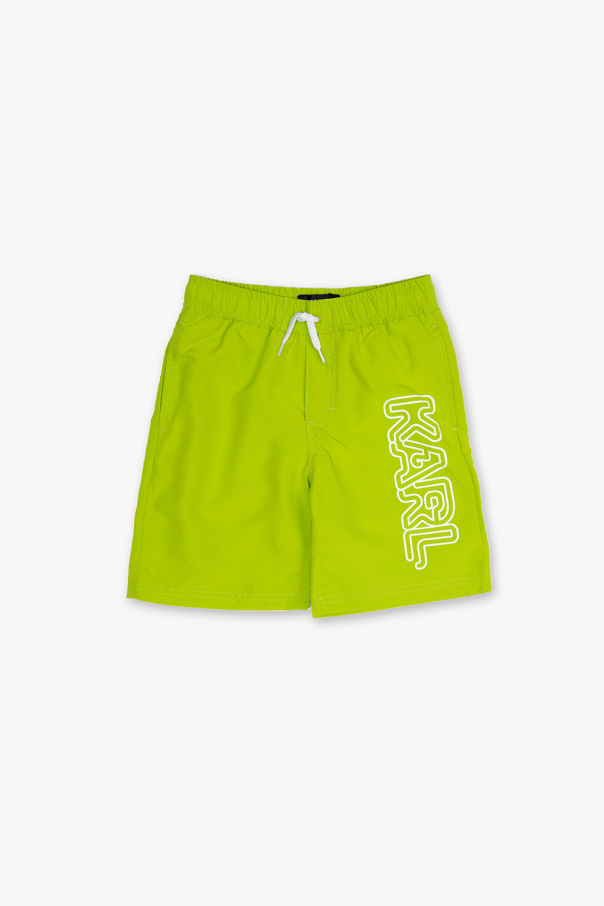 Karl Lagerfeld Kids Swim poplin shorts