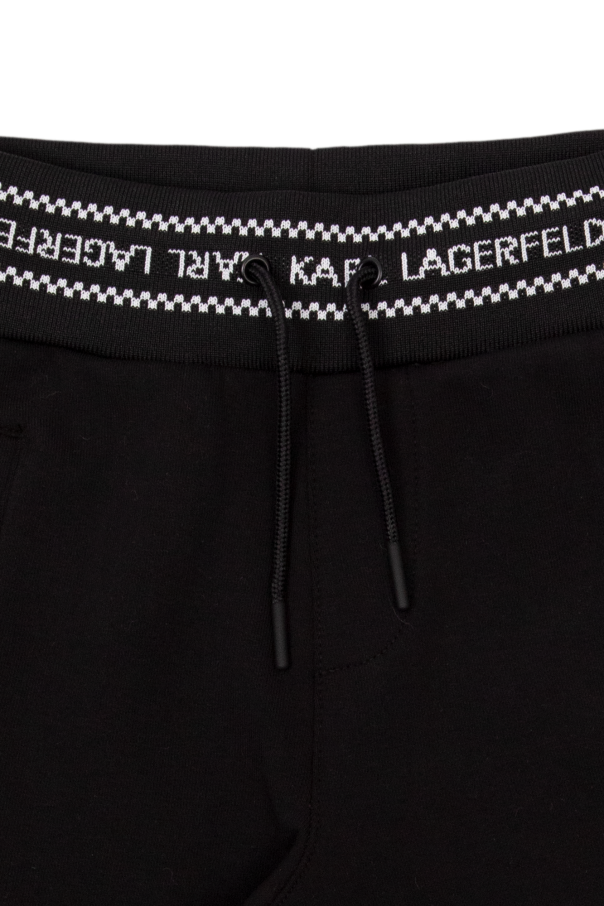 Karl Lagerfeld Kids golden shorts with logo