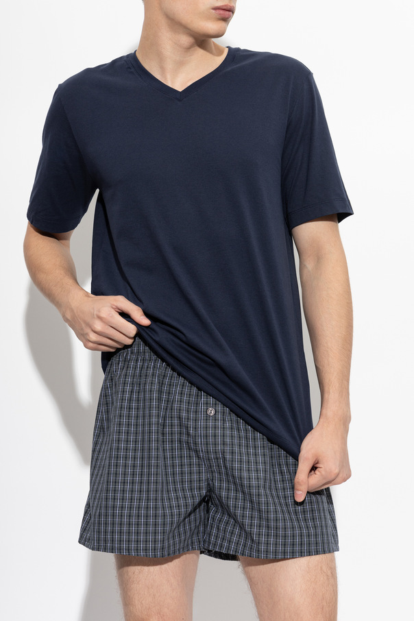 Hanro T-shirt bieliźniany z dekoltem w serek