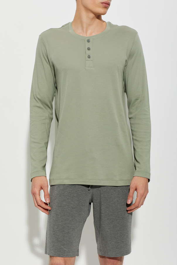 Hanro Lingerie long-sleeved T-shirt from the ‘Cozy Comfort’ line