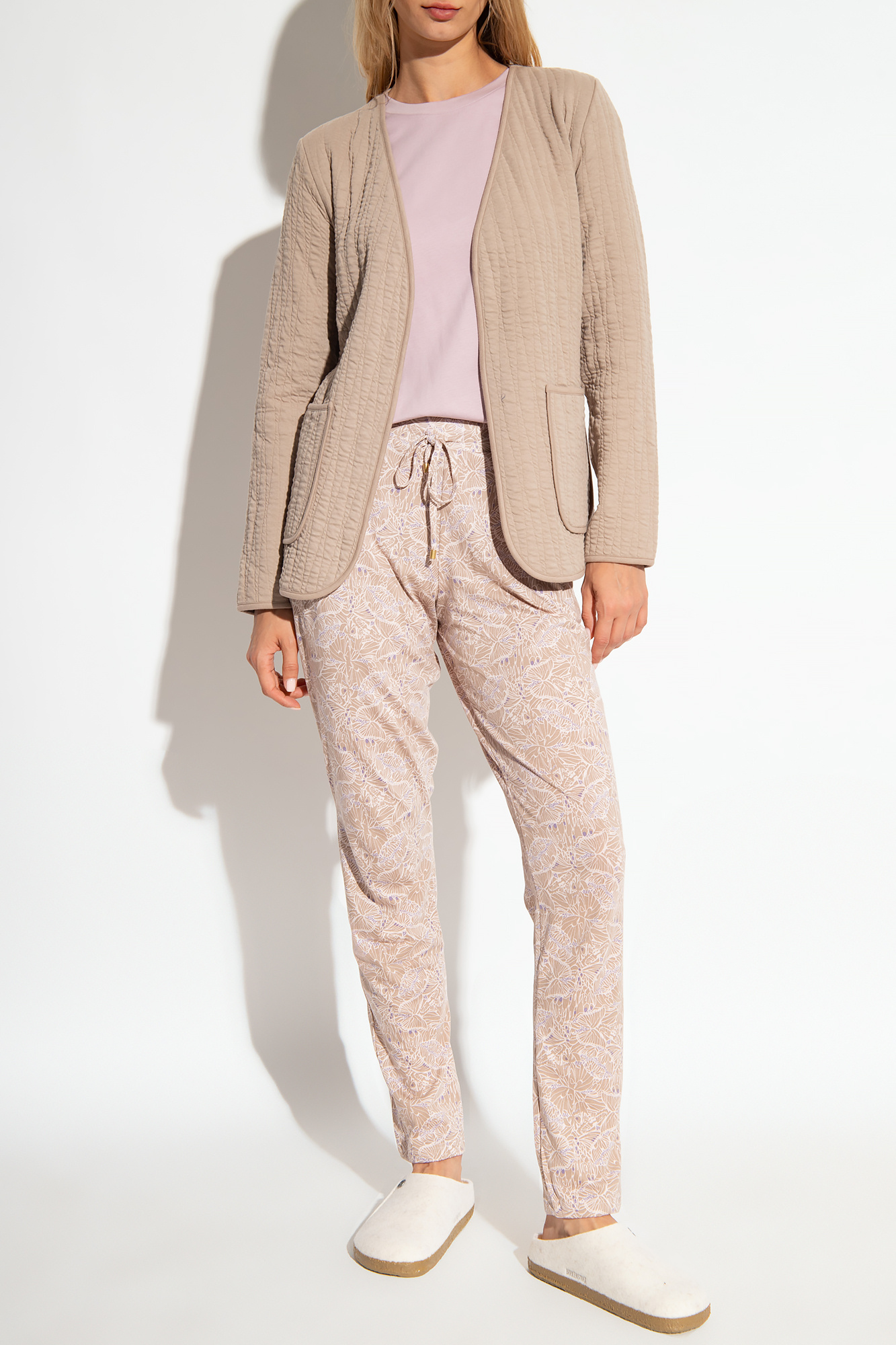 Womens Pink Linen Trousers