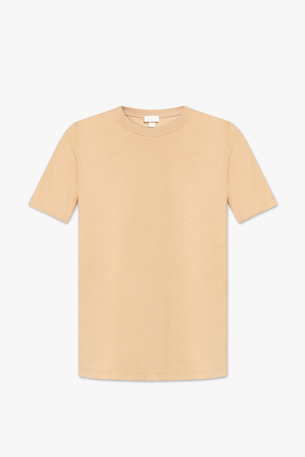 Hanro T-shirt zip-front from organic cotton