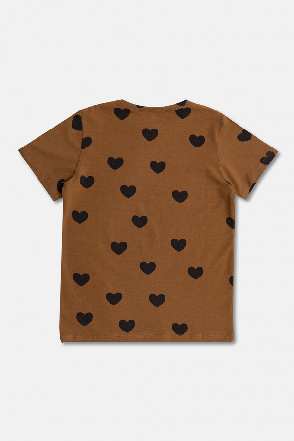 Mini Rodini T-shirt hook with hearts print