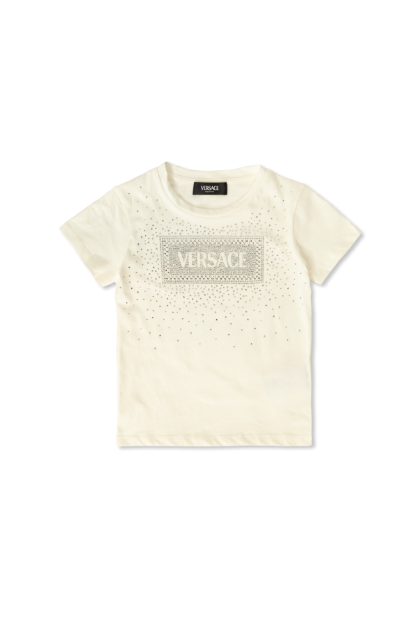 Versace Kids T-shirt with glass stones