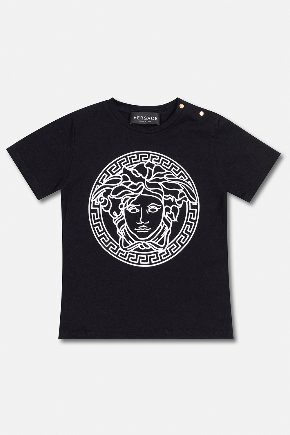 Versace Kids Edwin strange objects graphic long-sleeved T-shirt in black