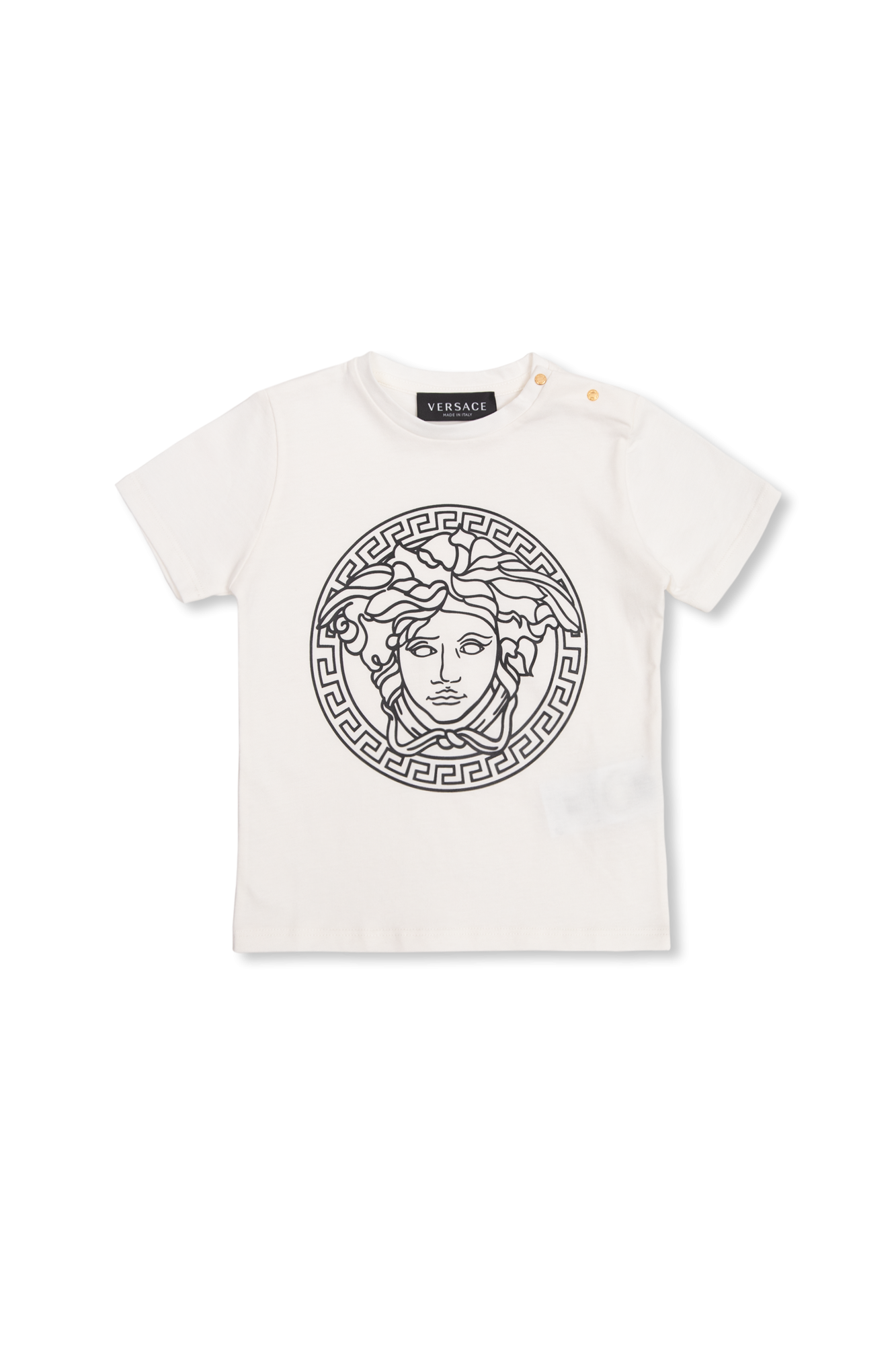 Versace Crystal-embellished Logo T-shirt in Black