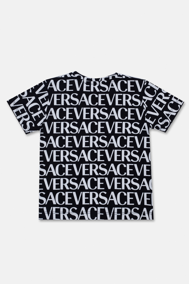Versace Kids T-shirt camo with logo
