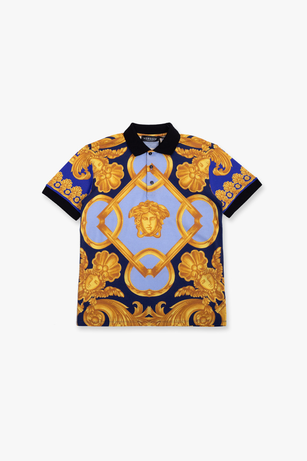 Versace Kids Official Store Polo In Cotone