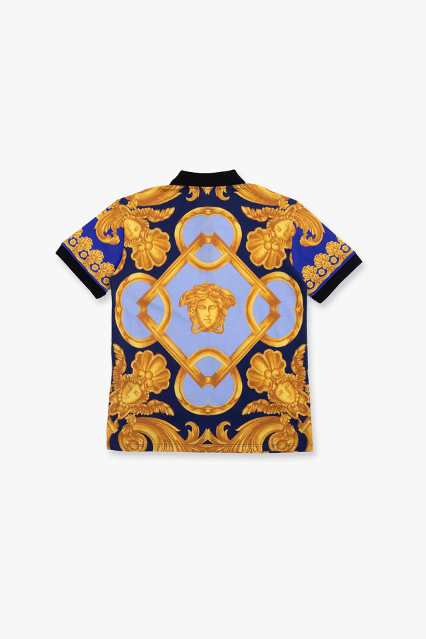Versace Kids Official Store Polo In Cotone