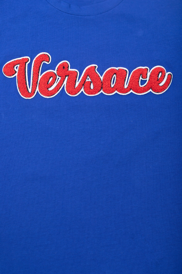Versace Kids Vila Kortærmet T-shirt Jacket Med V-hals Modala Detail