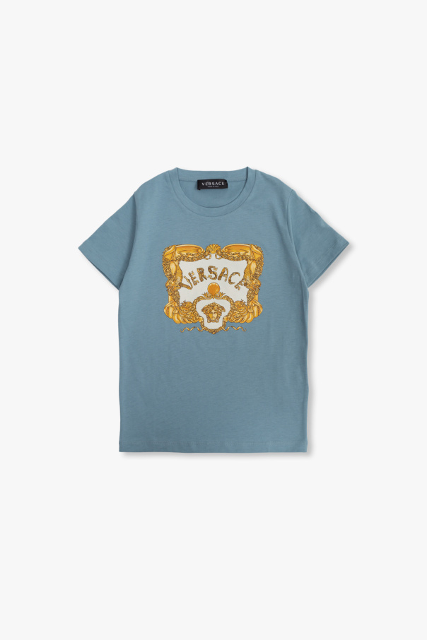 Versace Kids ‘La Vacanza’ capsule collection T-shirt with logo
