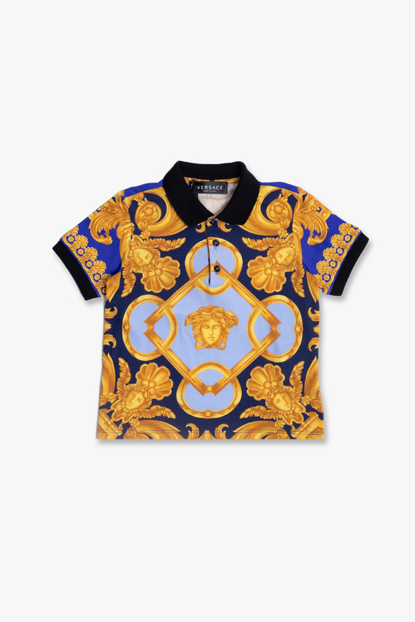 Versace Kids Navy Twill & White Polo Player