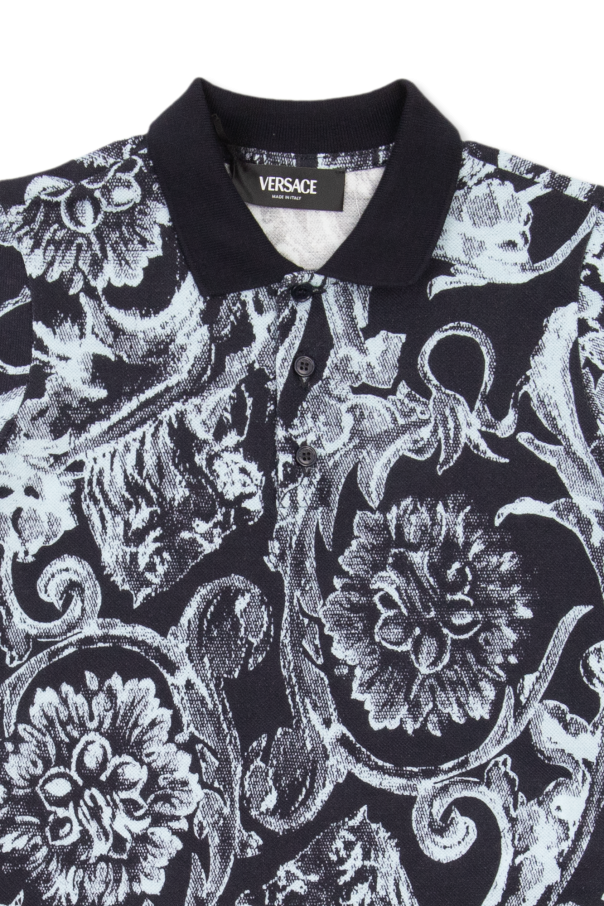 Versace Kids Floral polo shirt