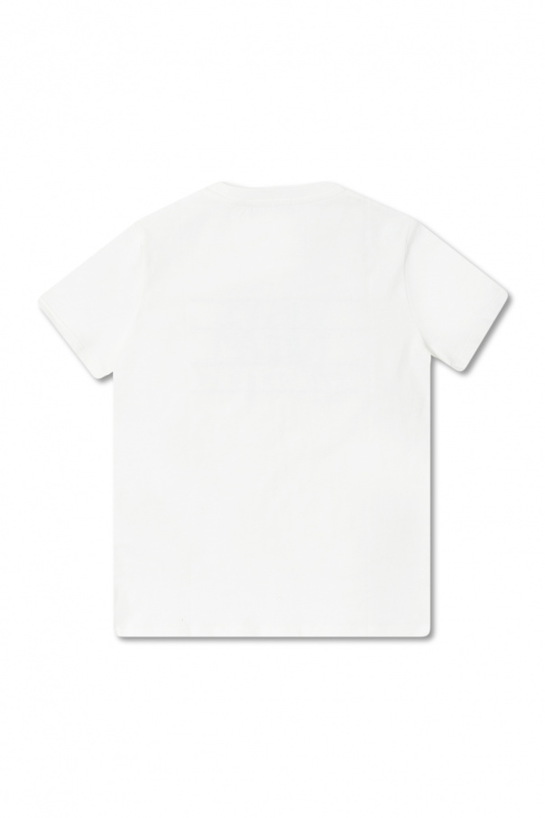 Versace Kids T-shirt with ‘Dream via Gesu 12’ motif