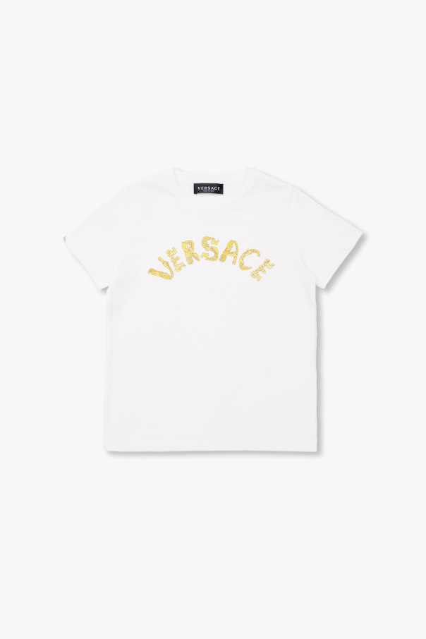 Versace Kids Comme Des Gar ons Play Red Heart logo T-shirt