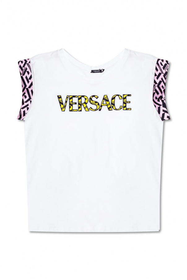 Versace Relaxed Fit Patterned Long Sleeve Crew Neck Sweatshirt