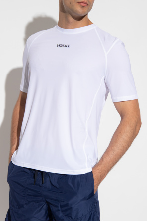 Versace Karl Lagerfeld Athleisure T-Shirt mit Logo in Weiß