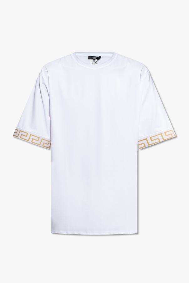 Versace patterned shirt w short sleeves ganni sweater