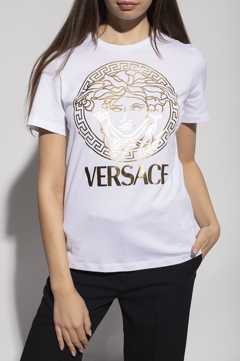 Versace Bally logo-print melange sweatshirt