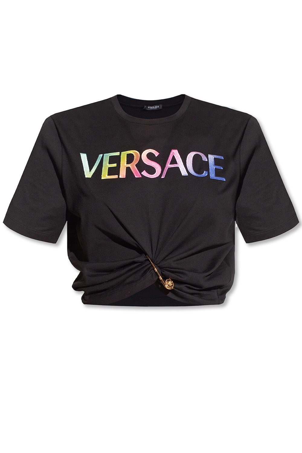 Versace Cropped T-shirt with logo