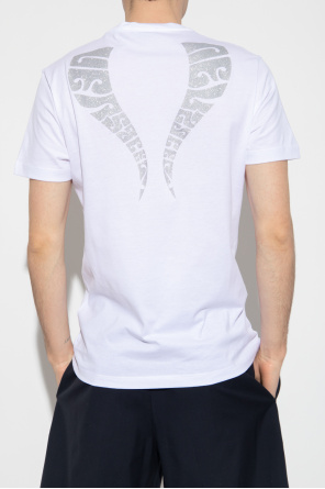 Versace gathered detail crew-neck T-shirt