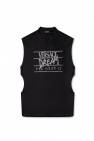 Versace BLACK Top with ‘Dream via Gesu’ print