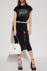 Versace BLACK Top with ‘Dream via Gesu’ print