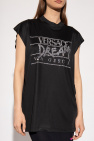 Versace BLACK Top with ‘Dream via Gesu’ print