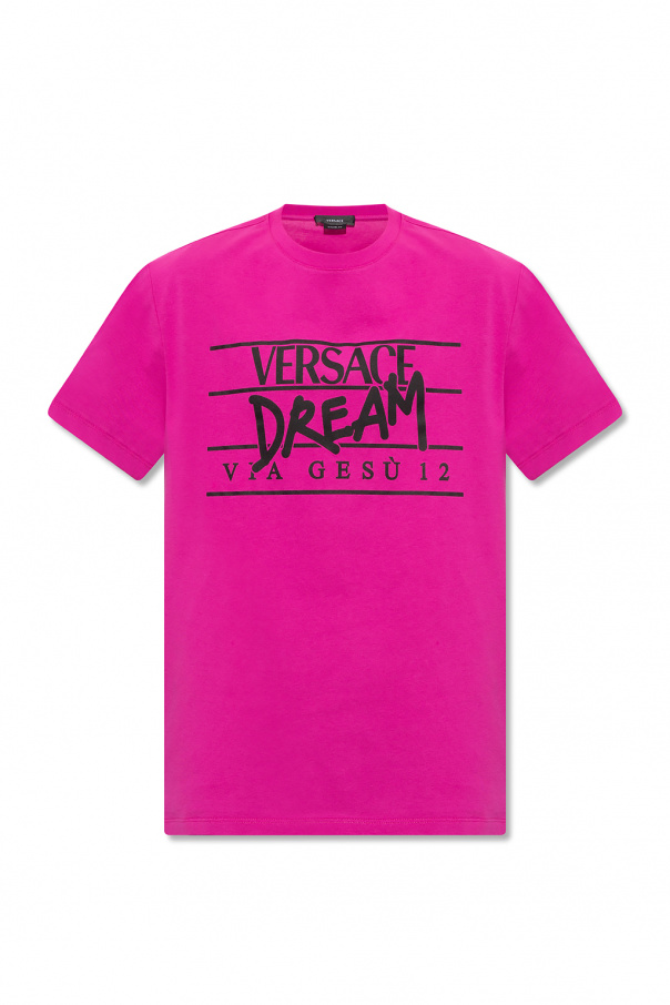 Versace T-shirt 5-5 with ‘Dream via Gesu’ print