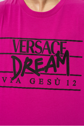 Versace T-shirt com with ‘Dream via Gesu’ print