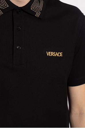 Versace pens polo shirt with logo