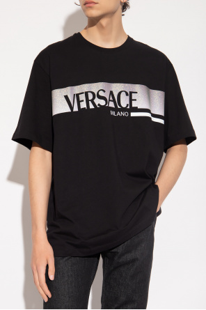 Versace Greca-print logo T-shirt - Joseph